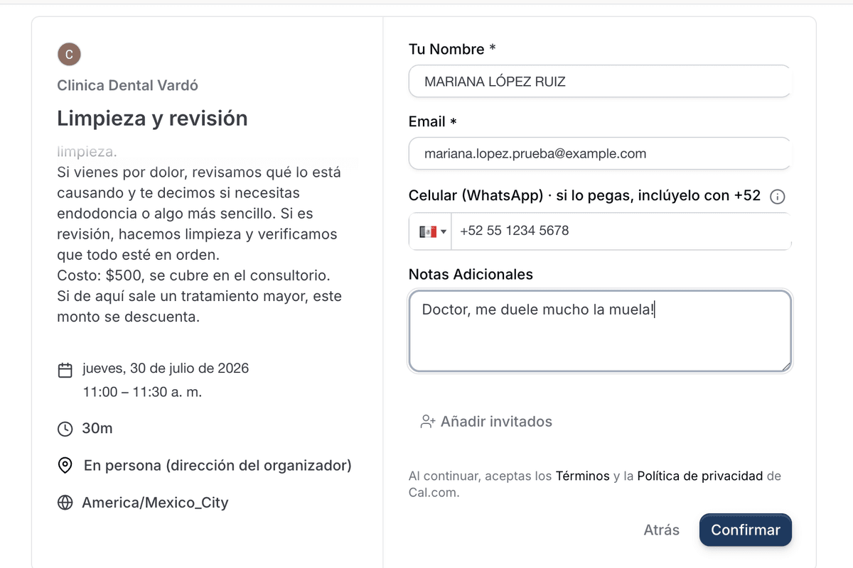 El paciente reserva desde tu sitio